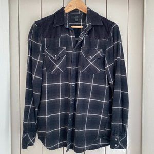 Diesel Flannel Western Pearl Snap Button Up Shirt